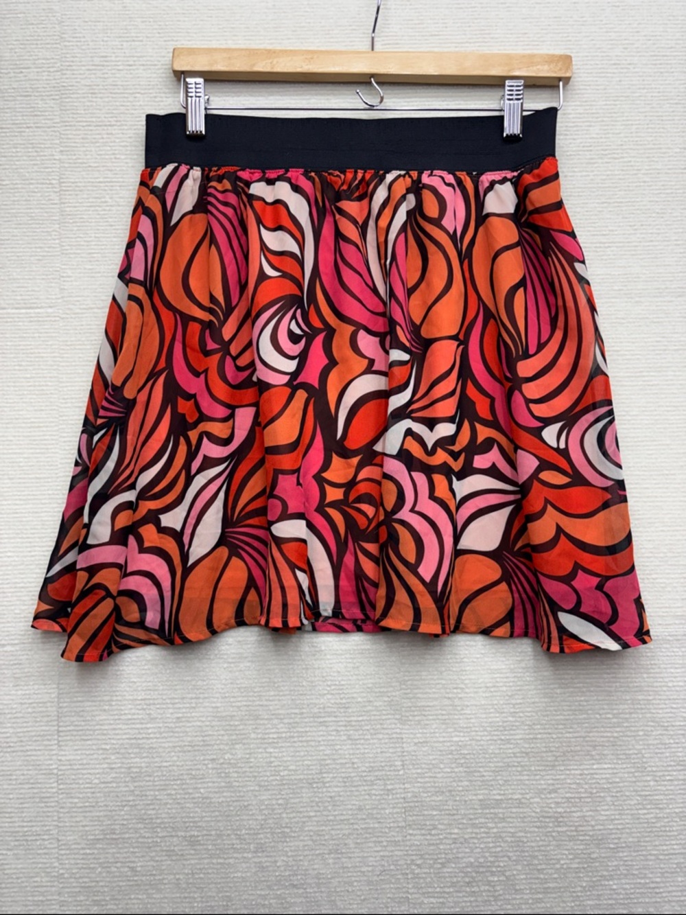 Mossimo | medium Vibrant Swirl Print Mini Skirt - Pink & Orange